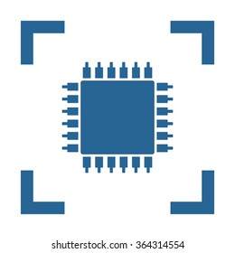 Chip icon, vector illustration. Modern design. Flat design style