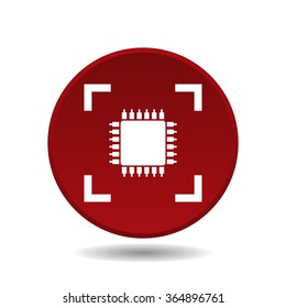 Chip icon, vector illustration. Modern design. Flat design style