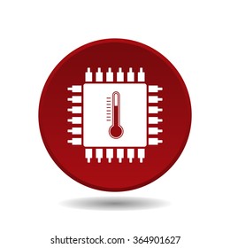 Chip icon, vector illustration. Modern design. Flat design style