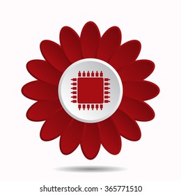 Chip  icon, vector illustration. Modern design. Flat design style