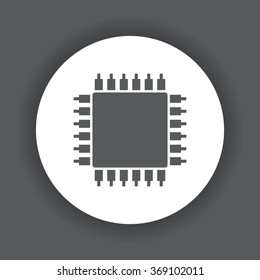 Chip  icon, vector illustration. Modern design. Flat design style