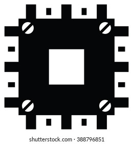 Chip icon Vector Illustration on the white background.