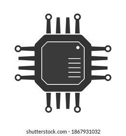 CHIP icon. Vector illustration for thematic design. Flat style