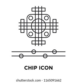 Chip icon vector isolated on white background, Chip transparent sign
