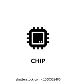 chip icon vector. chip sign on white background. chip icon for web and app