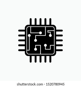 Chip Icon - Vector, Sign and Symbol for Design, Presentation, Website or Apps Elements.