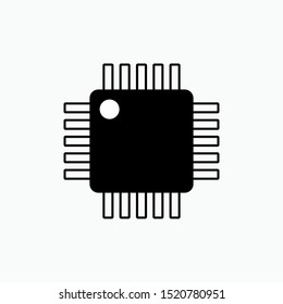 Chip Icon - Vector, Sign and Symbol for Design, Presentation, Website or Apps Elements.