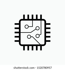 Chip Icon - Vector, Sign and Symbol for Design, Presentation, Website or Apps Elements.
