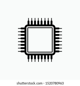Chip Icon - Vector, Sign and Symbol for Design, Presentation, Website or Apps Elements.