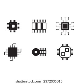 chip icon vector template illustration logo design