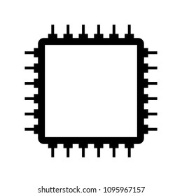 chip isolated minimal icon. Processor line vector icon for websites and mobile minimalistic flat design