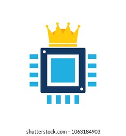 Chip King Logo Icon Design