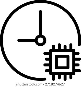 chip line icon illustration vector