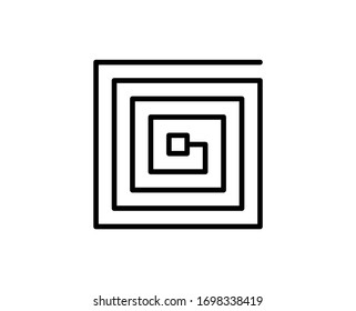Chip line icon. Vector symbol in trendy flat style on white background. Web sing for design.