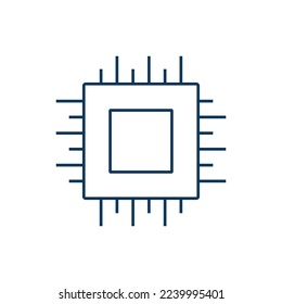 Chip line universal icon ui ux element sign.