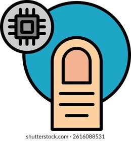 Chip Line Vector Icon Design
