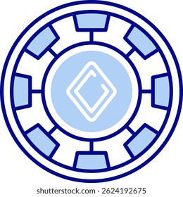 Diseño de icono de Vector de línea de chip