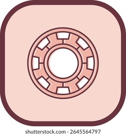 Design de ícone de vetor de linha de chip
