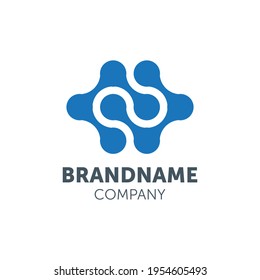 chip logo design with geometry