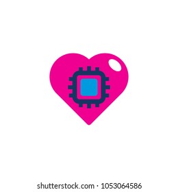 Chip Love Logo Icon Design