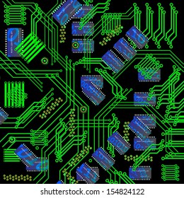 chip, microcircuit, silicon chip, microchip