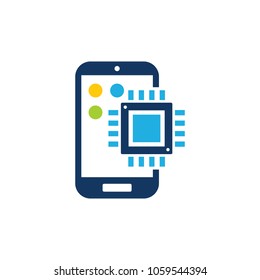 Chip Mobile Phone Logo Icon Design