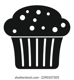 Chip muffin icon simple vector. Cake food. Sweet fresh