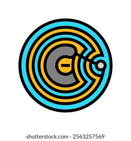 chip nfc technology color icon vector. chip nfc technology sign. isolated symbol illustration