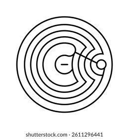 chip nfc technology line icon vector. chip nfc technology sign. isolated contour symbol black illustration