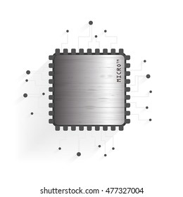 The chip on a white background vector