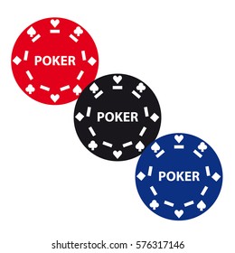 Chip on white background. Vector illustration.
