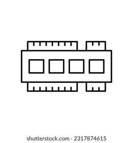 Chip-Outline-Vektorsymbol, das leicht bearbeitet oder geändert werden kann 

