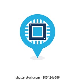Chip Point Logo Icon Design