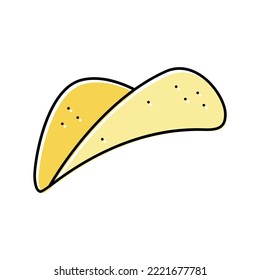 chip potato vegetable color icon vector. chip potato vegetable sign. isolated symbol illustration
