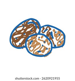 chip potato vegetable doodle icon sketch vector. chip potato vegetable sign. isolated symbol illustration