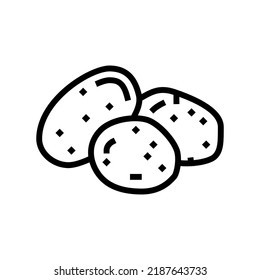 chip potato vegetable line icon vector. chip potato vegetable sign. isolated contour symbol black illustration