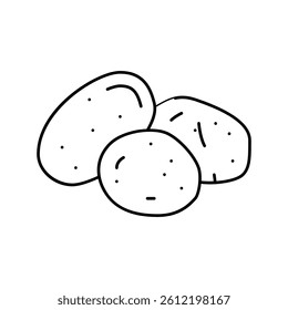 chip potato vegetable line icon vector. chip potato vegetable sign. isolated contour symbol black illustration