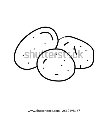 chip potato vegetable line icon vector. chip potato vegetable sign. isolated contour symbol black illustration