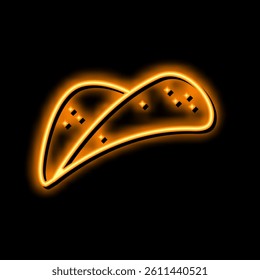 chip potato vegetable neon light sign vector. chip potato vegetable illustration