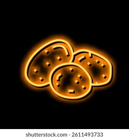chip potato vegetable neon light sign vector. chip potato vegetable illustration