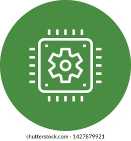 Chip Processor Cpu Outline Icon Stock Vector (Royalty Free) 1427879921 ...