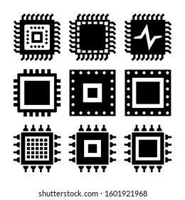 chip processor icon isolated sign symbol vector illustration - Collection of high quality black style vector icons
