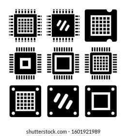 chip processor icon isolated sign symbol vector illustration - Collection of high quality black style vector icons
