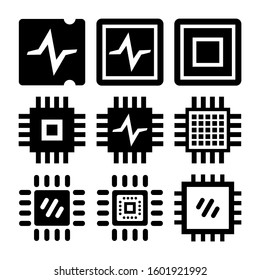 chip processor icon isolated sign symbol vector illustration - Collection of high quality black style vector icons
