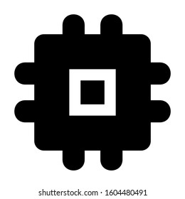 chip processor icon isolated sign symbol vector illustration - Collection of high quality black style vector icons
