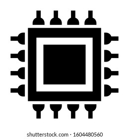 chip processor icon isolated sign symbol vector illustration - Collection of high quality black style vector icons
