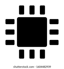 chip processor icon isolated sign symbol vector illustration - Collection of high quality black style vector icons
