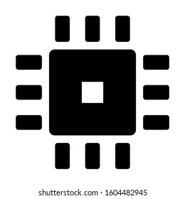 chip processor icon isolated sign symbol vector illustration - Collection of high quality black style vector icons
