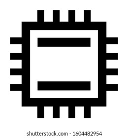 chip processor icon isolated sign symbol vector illustration - Collection of high quality black style vector icons
