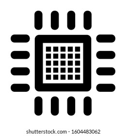 chip processor icon isolated sign symbol vector illustration - Collection of high quality black style vector icons
